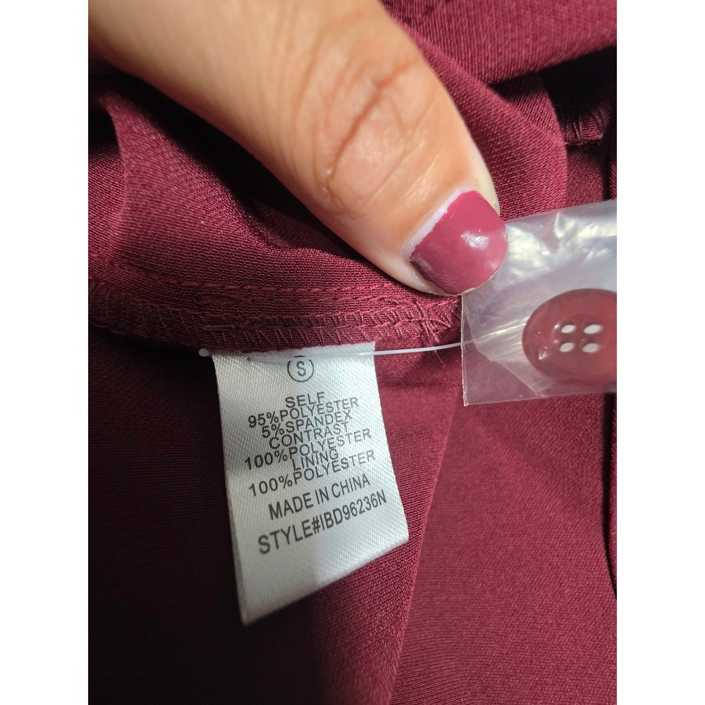 Fashion Nova Burgundy Square Neck Sheer‎ Puff Sleeve Mini Dress Small - Picture 6 of 8
